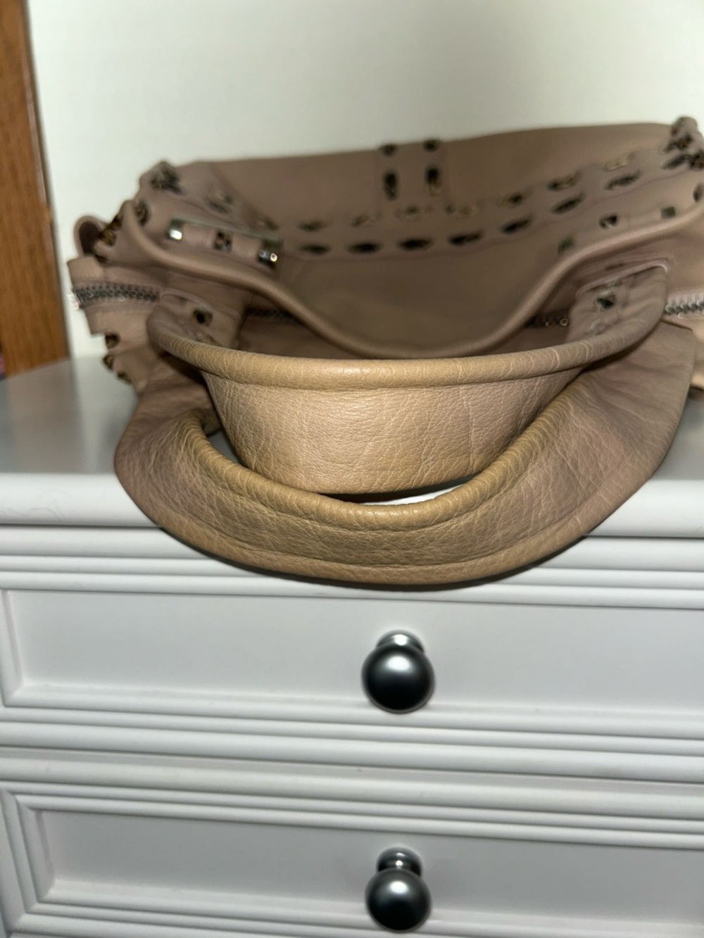 Jimmy Choo, yummy pebbled, and woven  leather  bag and dust bag - Picture 12 of 15